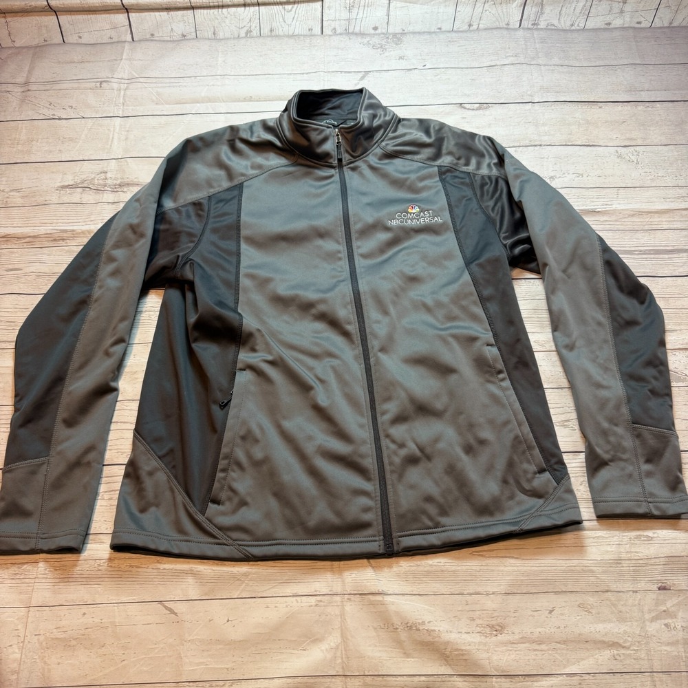Eddie Bauer Soft Shell Light Winter Jacket Gray Water Resist‎ Men's Size XXL